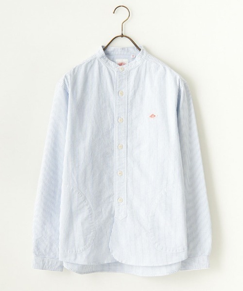 JEANS FACTORY （ジーンズファクトリー）の「[DANTON/ダントン] バンドカラー オックスフォードシャツ(ストライプ)（シャツ/ブラウス・レディース・ブルー・38/40/42）」の17枚目の写真
