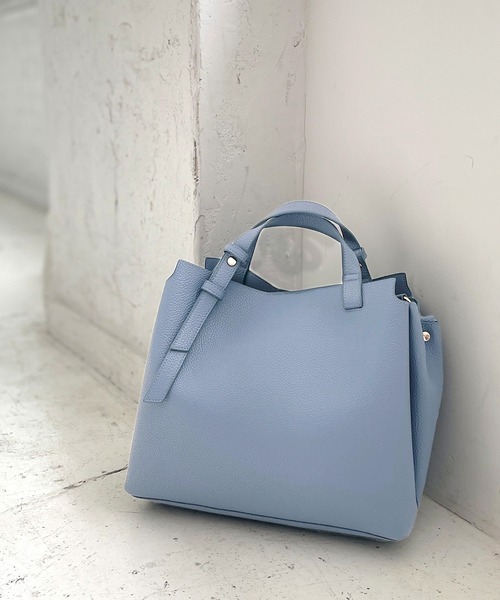 ROPE' PICNIC（ロペピクニック）の「【新色追加】軽量スウェイハンドル5層ミドルトート＆ショルダーバッグ（ショルダーバッグ・レディース・キナリ/ベージュ/ピンク系その他2/ブラック/ブルー・FREE）」の4枚目の写真