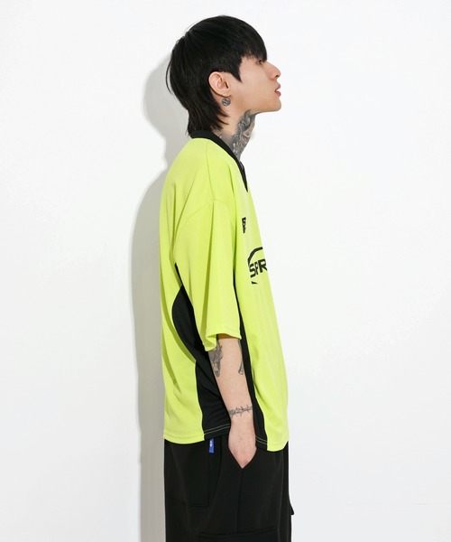 UNISEX][ストリートスタイル]メッシュ配色レタリング