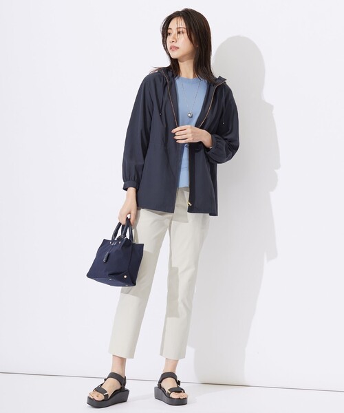 J.PRESS Ladies（J.プレス レディス）の「【洗える・撥水】中空タスランチノ テーパード パンツ（チノパンツ・レディース・スモーキーグリーン系/ライトグレー系/ブラック系・S/XS/XXS）」の16枚目の写真