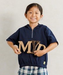 セットアップできるフロントジップ半袖プルオーバー■80～140cm