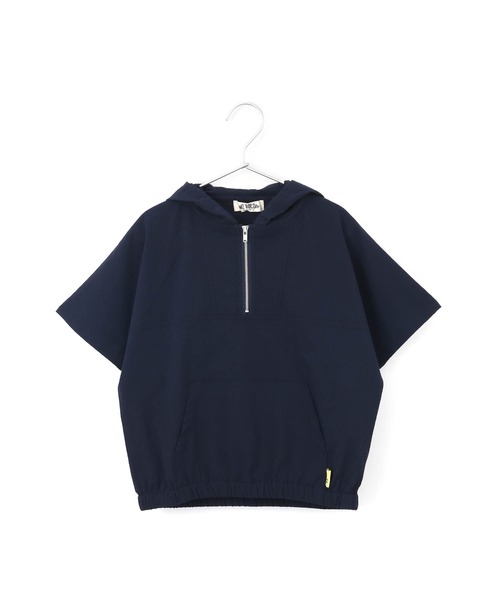 MAKE YOUR DAY（メイクユアデイ）の「セットアップできるフロントジップ半袖プルオーバー■80～140cm（カーディガン/ボレロ・キッズ・ブルー/ネイビー・80/90/100/110/120/130/140）」の14枚目の写真