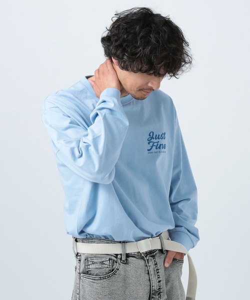 BAYFLOW(ベイフロー)の「GOODDAYカラー長袖Tシャツ(Tシャツ/カットソー・メンズ・オフホワイト/ライトブルー/ベージュ/ネイビー・MEDIUM/LARGE)」の2枚目の写真