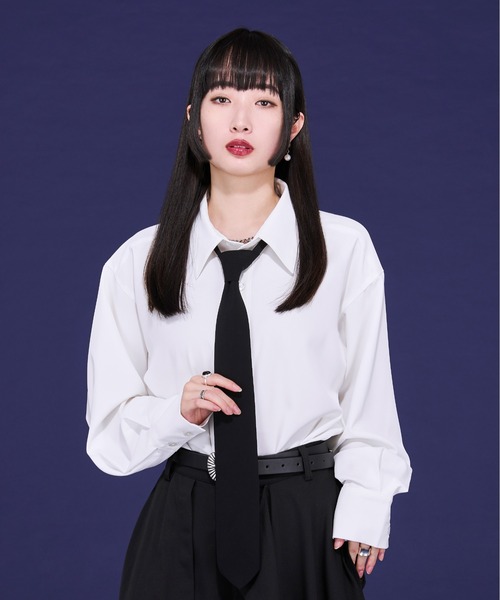 Ellno Loset(エルノロゼット)の「ネクタイツキトロミシャツ(シャツ/ブラウス・メンズ・オフホワイト/グレー系その他/ブラック系その他・SMALL/MEDIUM/LARGE)」の3枚目の写真
