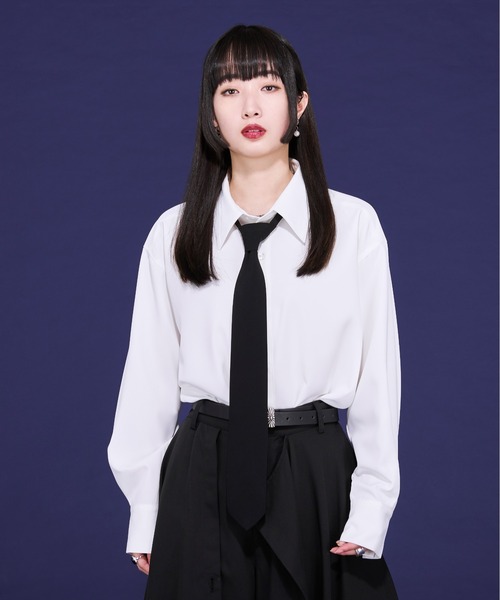 Ellno Loset(エルノロゼット)の「ネクタイツキトロミシャツ(シャツ/ブラウス・メンズ・オフホワイト/グレー系その他/ブラック系その他・SMALL/MEDIUM/LARGE)」の12枚目の写真