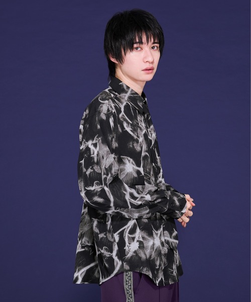 Ellno Loset(エルノロゼット)の「ネクタイツキトロミシャツ(シャツ/ブラウス・メンズ・オフホワイト/グレー系その他/ブラック系その他・SMALL/MEDIUM/LARGE)」の4枚目の写真