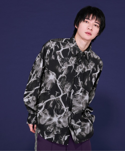 Ellno Loset(エルノロゼット)の「ネクタイツキトロミシャツ(シャツ/ブラウス・メンズ・オフホワイト/グレー系その他/ブラック系その他・SMALL/MEDIUM/LARGE)」の6枚目の写真