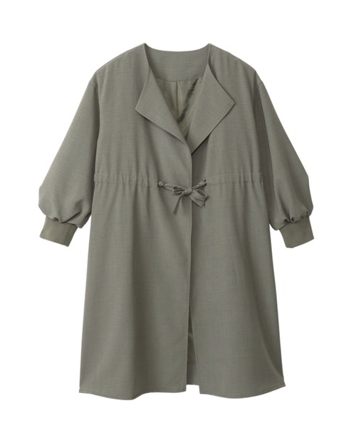 セール】ウエスト ドロスト ボリュームスリーブ スプリングコート