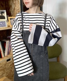 LEPSIM | 袖ワイドボーダープルオーバー　987200(Tシャツ/カットソー)