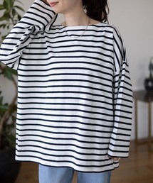 LEPSIM | 袖ワイドボーダープルオーバー　987200(Tシャツ/カットソー)