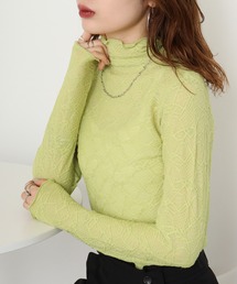 Anna Nicola ジャガードハイネックプルオーバー