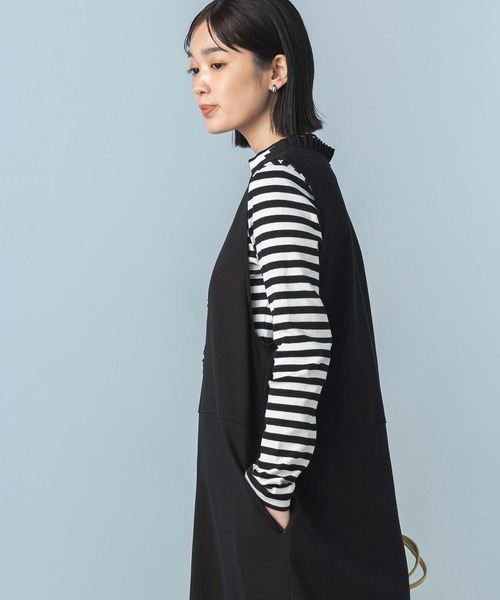 Gready Brilliant(グレディブリリアン)の「プリーツネックジャンパースカート(ジャンパースカート・レディース・ブラック・38)」の8枚目の写真