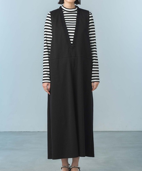 Gready Brilliant(グレディブリリアン)の「プリーツネックジャンパースカート(ジャンパースカート・レディース・ブラック・38)」の10枚目の写真