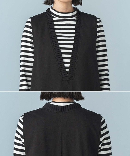 Gready Brilliant(グレディブリリアン)の「プリーツネックジャンパースカート(ジャンパースカート・レディース・ブラック・38)」の13枚目の写真