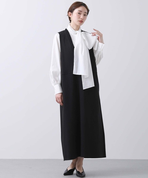 Gready Brilliant(グレディブリリアン)の「プリーツネックジャンパースカート(ジャンパースカート・レディース・ブラック・38)」の20枚目の写真