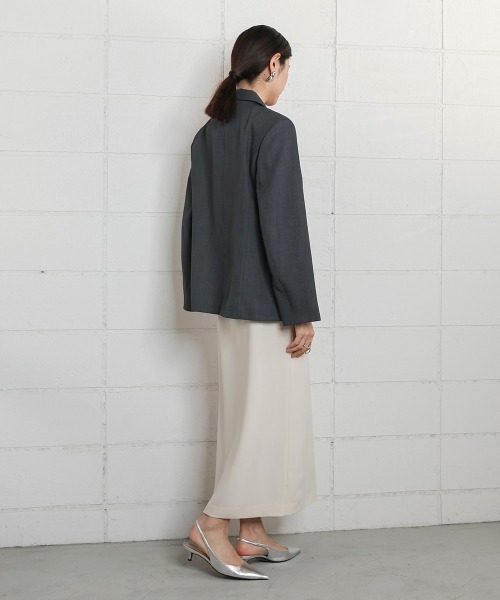 CIEL'AIR(シエルエアー)の「SLIT JACKET(その他アウター・レディース・グレー/ベージュ・FREE)」の8枚目の写真