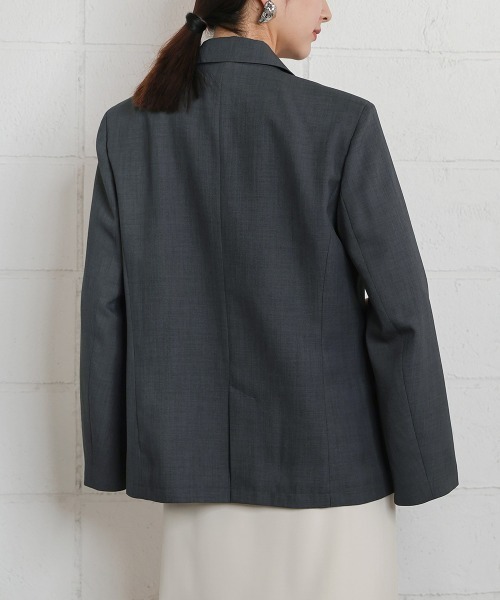 CIEL'AIR(シエルエアー)の「SLIT JACKET(その他アウター・レディース・グレー/ベージュ・FREE)」の9枚目の写真