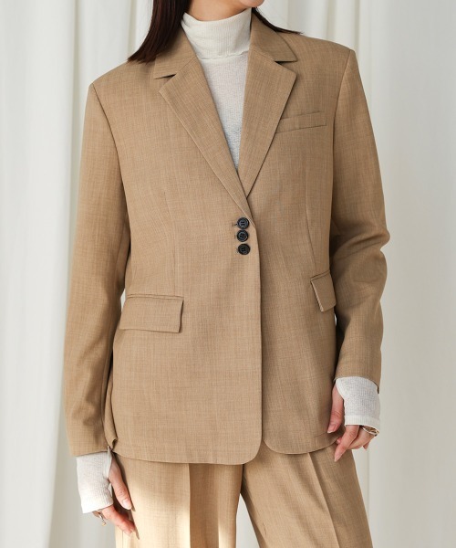 CIEL'AIR(シエルエアー)の「SLIT JACKET(その他アウター・レディース・グレー/ベージュ・FREE)」の15枚目の写真
