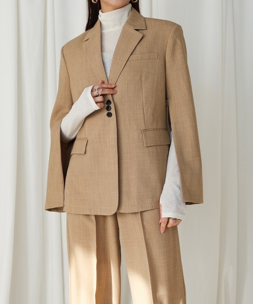CIEL'AIR(シエルエアー)の「SLIT JACKET(その他アウター・レディース・グレー/ベージュ・FREE)」の20枚目の写真