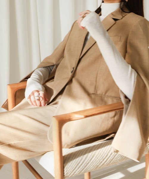 CIEL'AIR(シエルエアー)の「SLIT JACKET(その他アウター・レディース・グレー/ベージュ・FREE)」の22枚目の写真