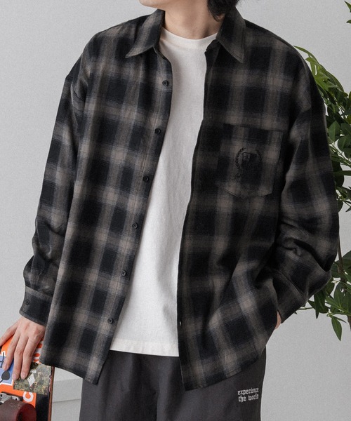 kutir（クティール）の「ビックアソートチェックシャツ（シャツ/ブラウス・メンズ・ライトブルー/ブルー/グレー/グリーン・SMALL/MEDIUM/LARGE）」の16枚目の写真