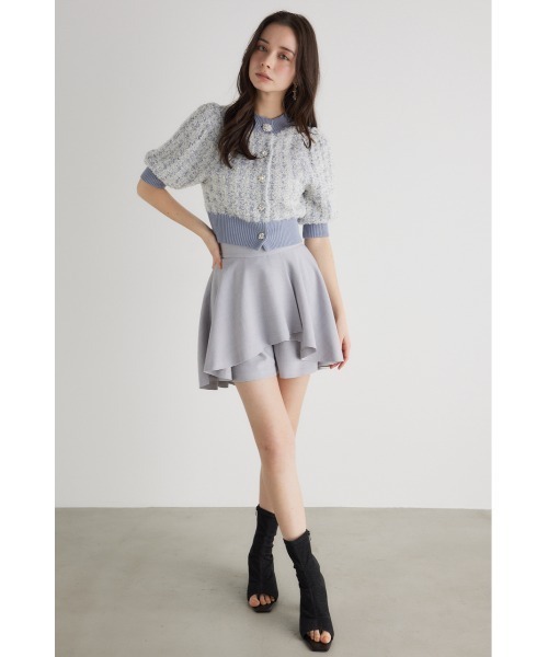 rienda(リエンダ)の「2WAYビジューツイードパターンニットカーデトップス 春服(カーディガン/ボレロ・レディース・ブルー系その他/ブラック系その他・FREE)」の20枚目の写真