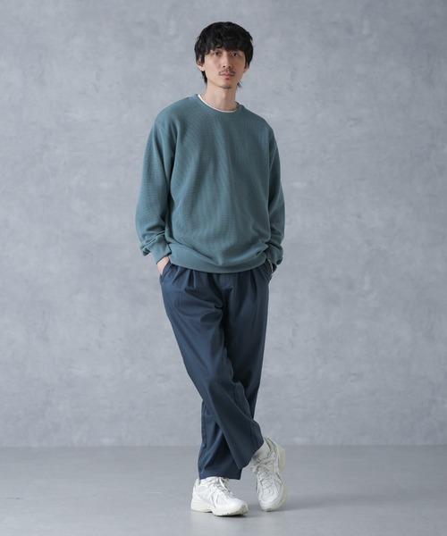 NANO universe(ナノユニバース)の「ソラーロストレッチツイルストレートパンツ(セットアップ可)(その他パンツ・メンズ・カーキ/ネイビー・L/M)」の7枚目の写真