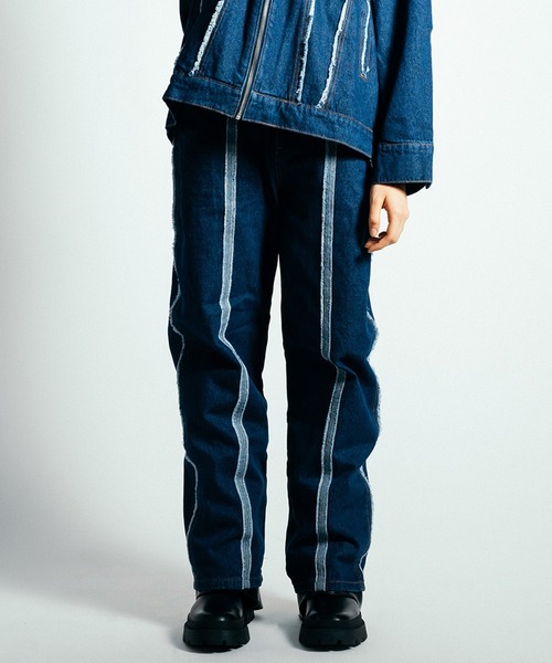 DIESEL フリンジデニムジャケットとフリンジパンツセット DIESEL