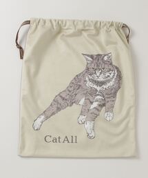 nicott（ニコット）の「NC:カワムラオリエ CAT ALL ネコ巾着L（ポーチ）」