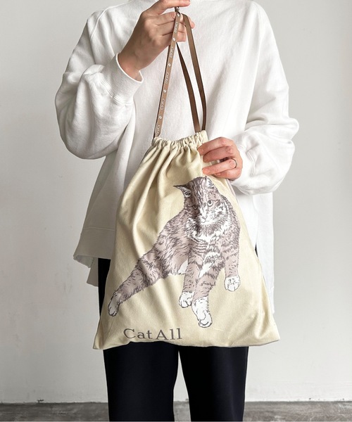 2409-44 ミニチュア巾着トートサシェ 香り袋 パネル ネコちゃん ③