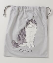 nicott（ニコット）の「NC:カワムラオリエ CAT ALL ネコ巾着L（ポーチ）」