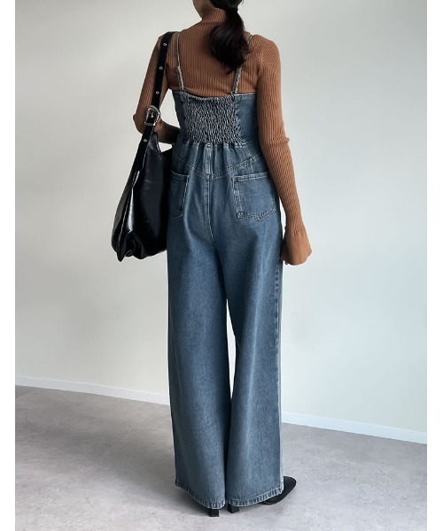 セール】[低身長/高身長サイズ有][着痩せ＆脚長効果]コットンデニム