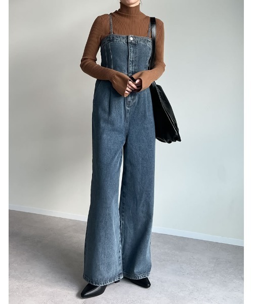 セール】[低身長/高身長サイズ有][着痩せ＆脚長効果]コットンデニム