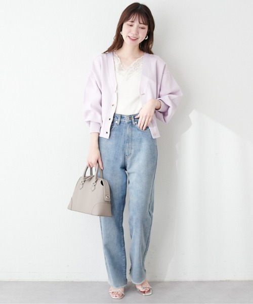 natural couture（ナチュラルクチュール）の「2WAY幅広レースキャミソール（キャミソール・レディース・ブラック/アイボリー/グレイッシュベージュ・FREE）」の6枚目の写真