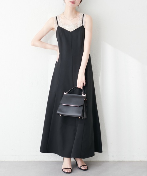 natural couture（ナチュラルクチュール）の「2WAY幅広レースキャミソール（キャミソール・レディース・ブラック/アイボリー/グレイッシュベージュ・FREE）」の18枚目の写真