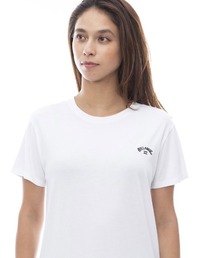 BILLABONG レディース ONE POINT ARCH LOGO TEE Ｔシャツ 【2024年春夏モデル】/ビラボンワンポイントロゴ半袖Tシャツ