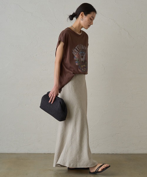 LOUNGEDRESS（ラウンジドレス）の「【GOOD ROCK SPEED/グッドロクスピード】EAGLEフレンチT（Tシャツ/カットソー・レディース・オフホワイト/ブラック/ブラウン・FREE）」の12枚目の写真