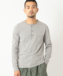REMI RELIEF | ◇REMI RELIEF×BEAMS PLUS / 別注 ロングスリーブ ヘンリーネックTシャツ(Tシャツ/カットソー)