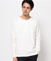 REMI RELIEF | REMI RELIEF×BEAMS PLUS / 別注 ロングスリーブ ヘンリーネックTシャツ(Tシャツ/カットソー)