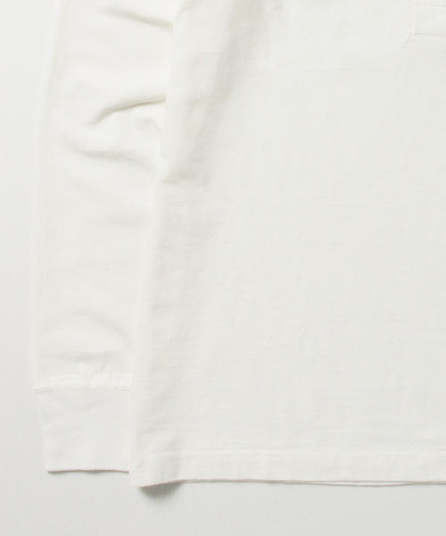 REMI RELIEF(レミレリーフ)の「◇REMI RELIEF×BEAMS PLUS / 別注 ロングスリーブ ヘンリーネックTシャツ(Tシャツ/カットソー・メンズ・ホワイト/グレー・SMALL/LARGE/MEDIUM/X-LARGE)」の4枚目の写真