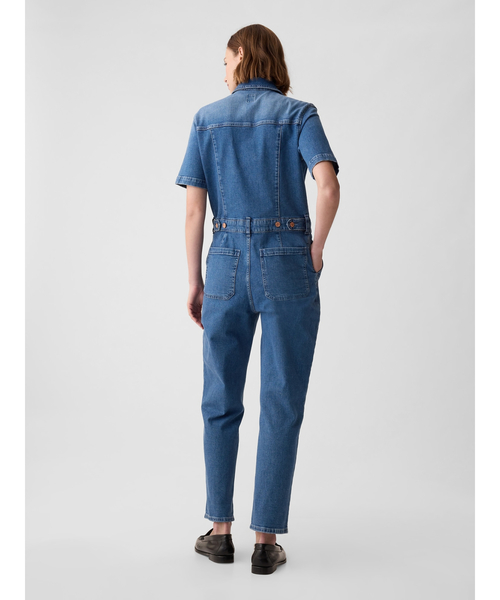 GAP（ギャップ）の「ウォッシュウェル デニムジャンプスーツ（つなぎ