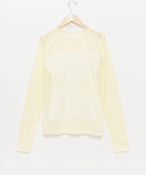petit main LIEN(プティマインリアン)の「【LADIES】シアーTシャツ・ブラトップつき(Tシャツ/カットソー・レディース・アイボリー/ライトベージュ/ブラック・FREE)」の5枚目の写真