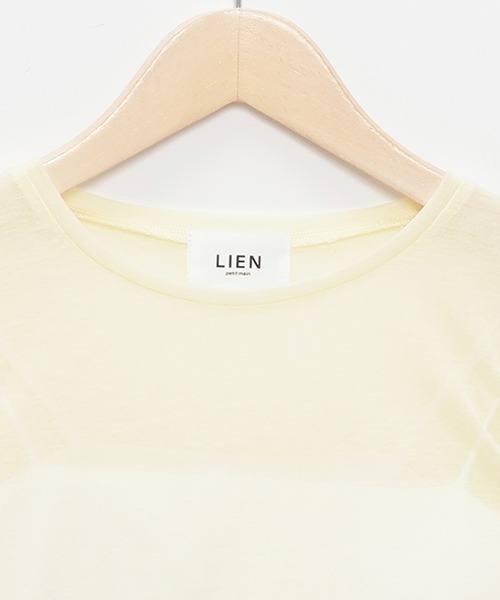 petit main LIEN(プティマインリアン)の「【LADIES】シアーTシャツ・ブラトップつき(Tシャツ/カットソー・レディース・アイボリー/ライトベージュ/ブラック・FREE)」の6枚目の写真