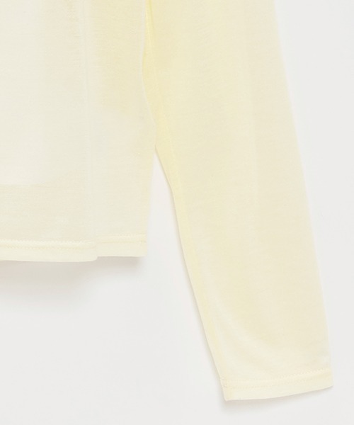 petit main LIEN(プティマインリアン)の「【LADIES】シアーTシャツ・ブラトップつき(Tシャツ/カットソー・レディース・アイボリー/ライトベージュ/ブラック・FREE)」の7枚目の写真