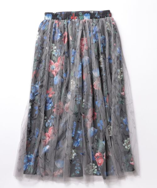 ScoLar（スカラー）の「141655：花柄×チュール重ねパンツ（その他