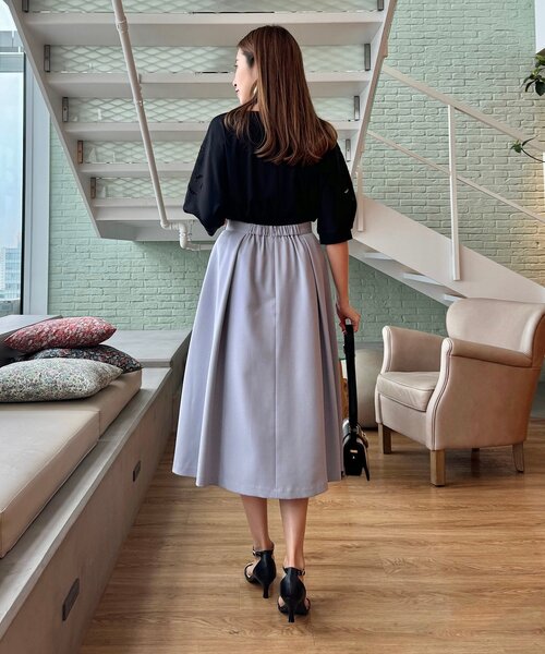 couture brooch(クチュールブローチ)の「◆新色追加【接触冷感/UV/洗える】マーガレットエンブロドルマンカットソー(Tシャツ/カットソー・レディース・ブルー系7/ブラック/サンドベージュ/ブラック系2/オフホワイト/ライトグリーン/ホワイト系9/ホワイト系5/ピンク系その他・34/42/38)」の19枚目の写真