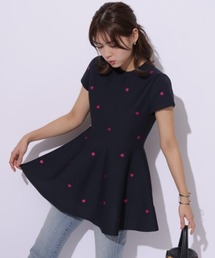 美品⭐︎アプワイザーリッシェ ドットニットチュニック トップス ニット ブラウス Apuweiser-riche（アプワイザーリッシェ）の「ドットニット