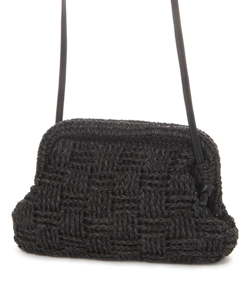 LAKOLE(ラコレ)の「ペーパー2WAYがま口ショルダーバッグ / 996445(ショルダーバッグ・レディース・ブラック/アイボリー・FREE)」の6枚目の写真