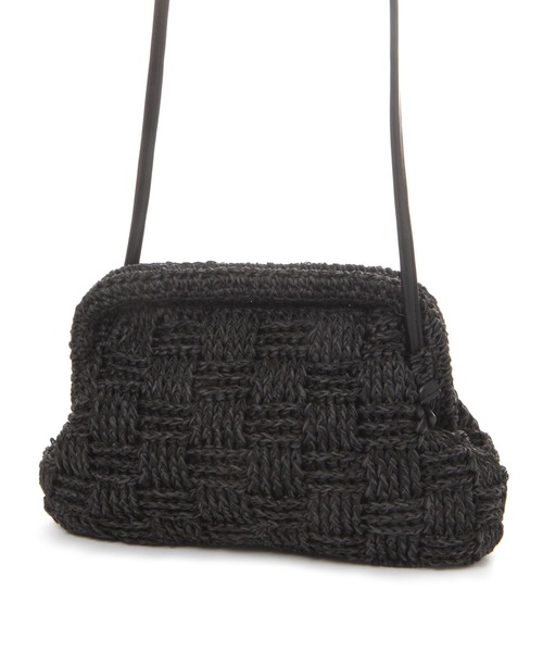 LAKOLE(ラコレ)の「ペーパー2WAYがま口ショルダーバッグ / 996445(ショルダーバッグ・レディース・ブラック/アイボリー・FREE)」の4枚目の写真