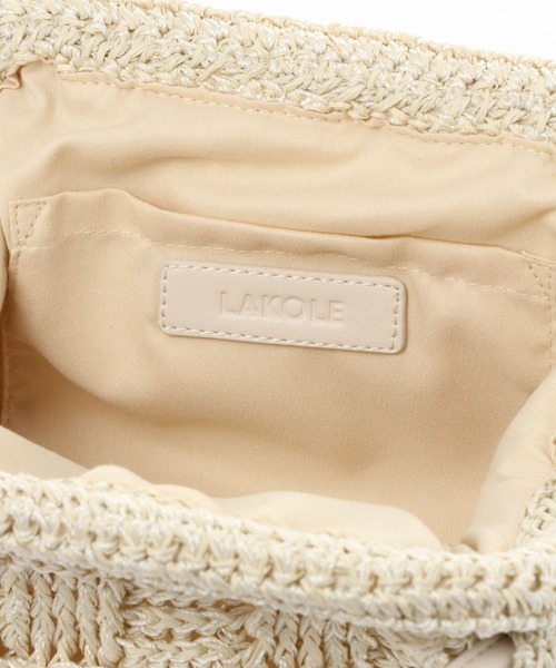 LAKOLE(ラコレ)の「ペーパー2WAYがま口ショルダーバッグ / 996445(ショルダーバッグ・レディース・ブラック/アイボリー・FREE)」の12枚目の写真